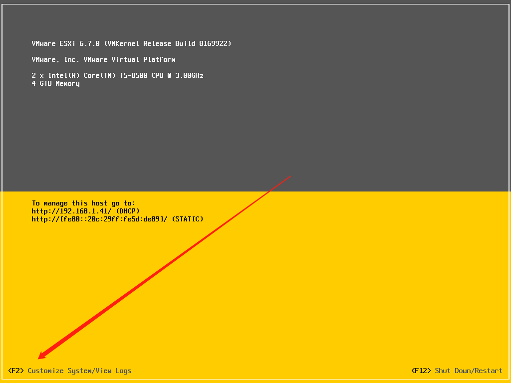 VMware ESXi 6.7主机启用 Shell 及 SSH 服务