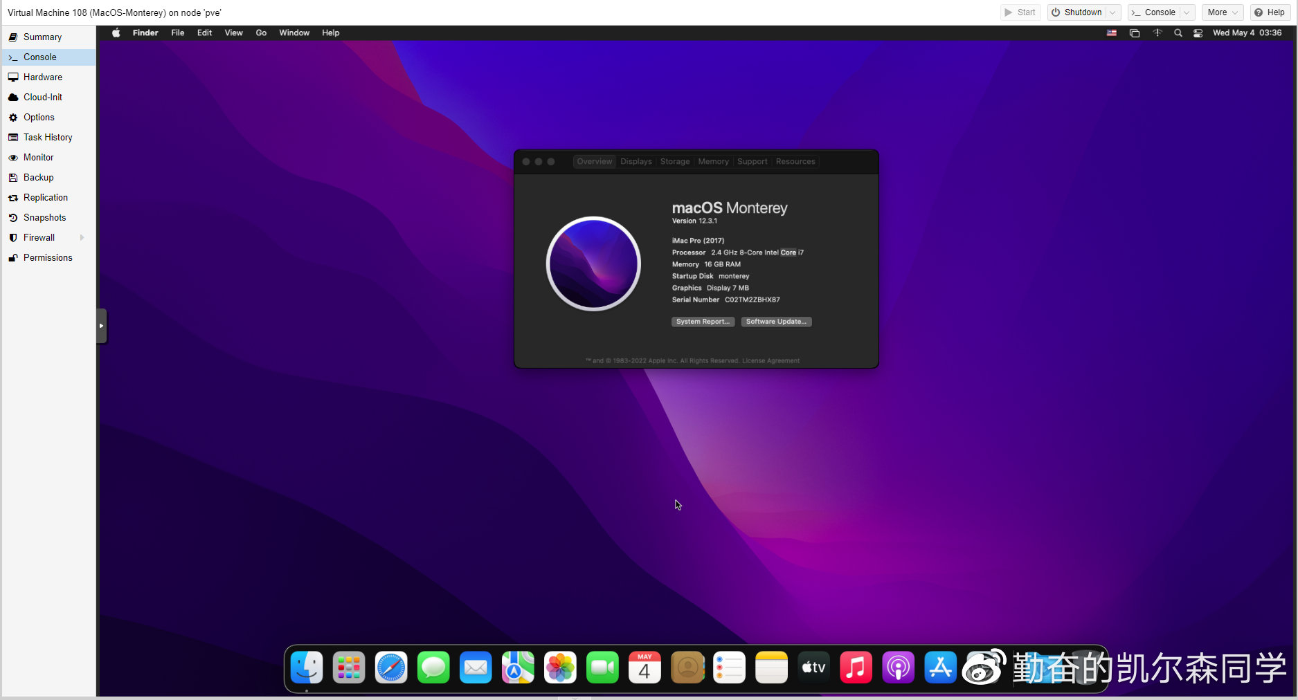 PVE系列教程(十四)、安装黑苹果最新系统MacOS Monterey(BigSur、Monterey通用)