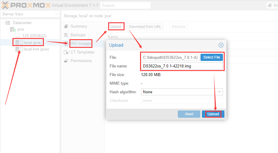 PVE系列教程(五)、安装群晖DS3622+(DSM7.0.1系统)