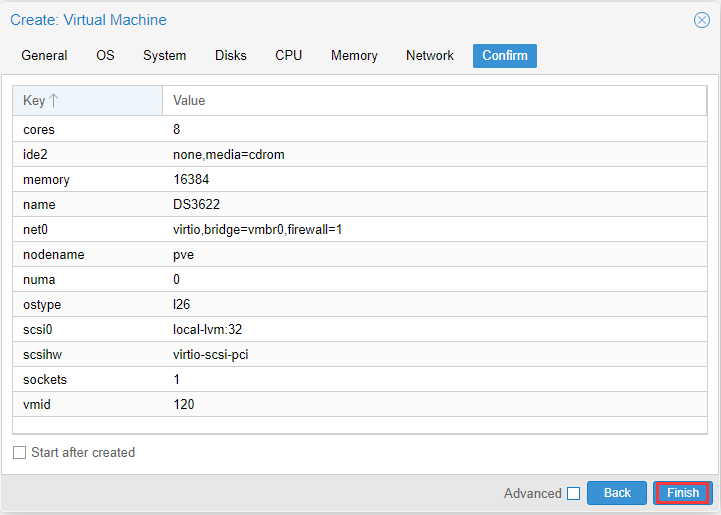 PVE系列教程(五)、安装群晖DS3622+(DSM7.0.1系统)