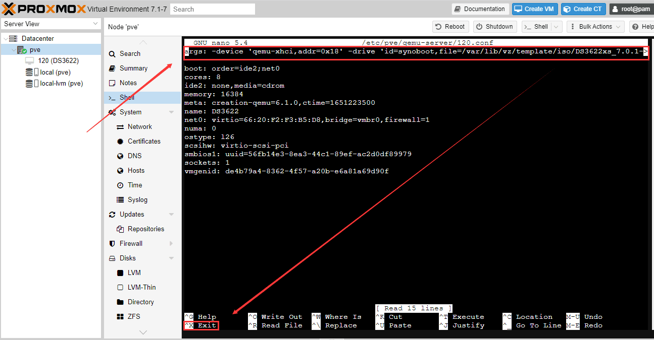PVE系列教程(五)、安装群晖DS3622+(DSM7.0.1系统)