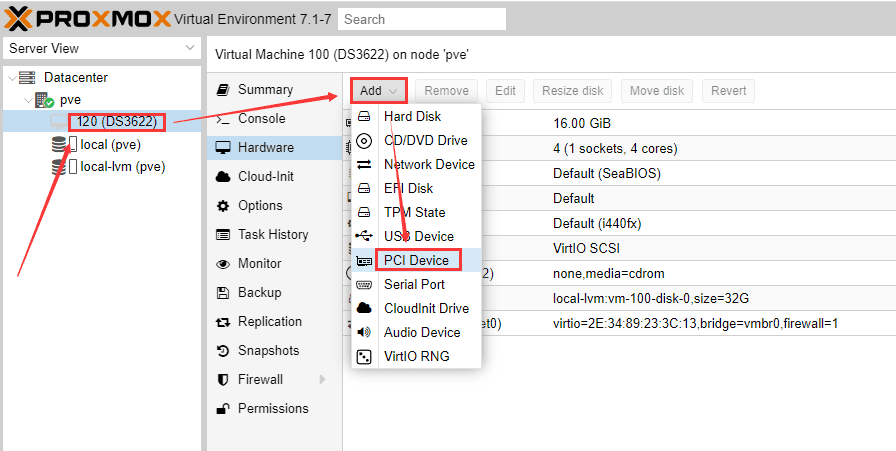 PVE系列教程(五)、安装群晖DS3622+(DSM7.0.1系统)
