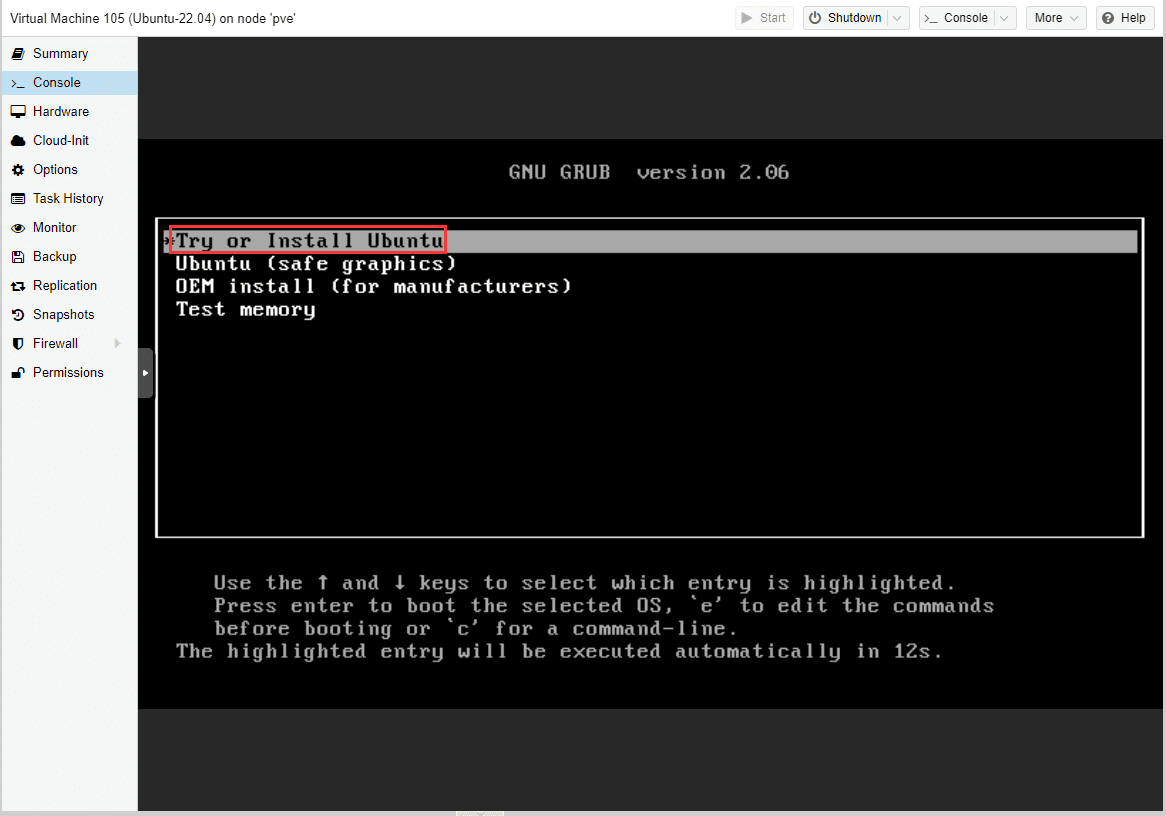 PVE系列教程(十一)、安装Ubuntu22.04(桌面版)