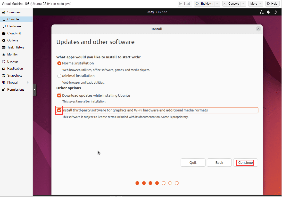 PVE系列教程(十一)、安装Ubuntu22.04(桌面版)