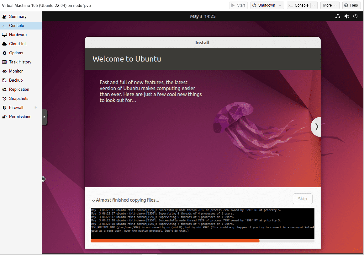 PVE系列教程(十一)、安装Ubuntu22.04(桌面版)