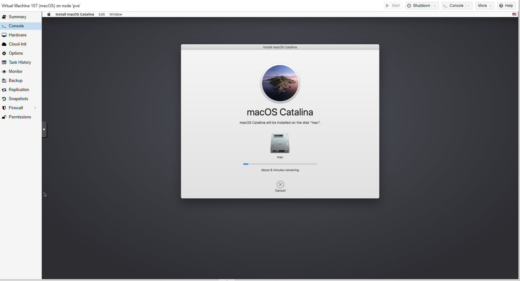 PVE系列教程(十三)、安装黑苹果MacOS(Catalina版本)