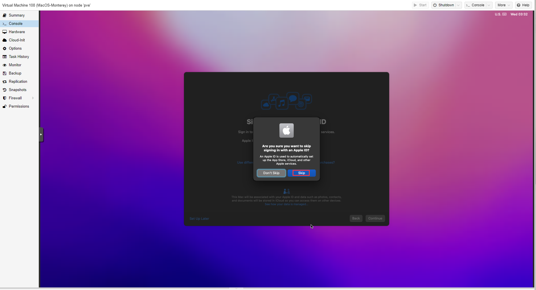 PVE系列教程(十四)、安装黑苹果最新系统MacOS Monterey(BigSur、Monterey通用)