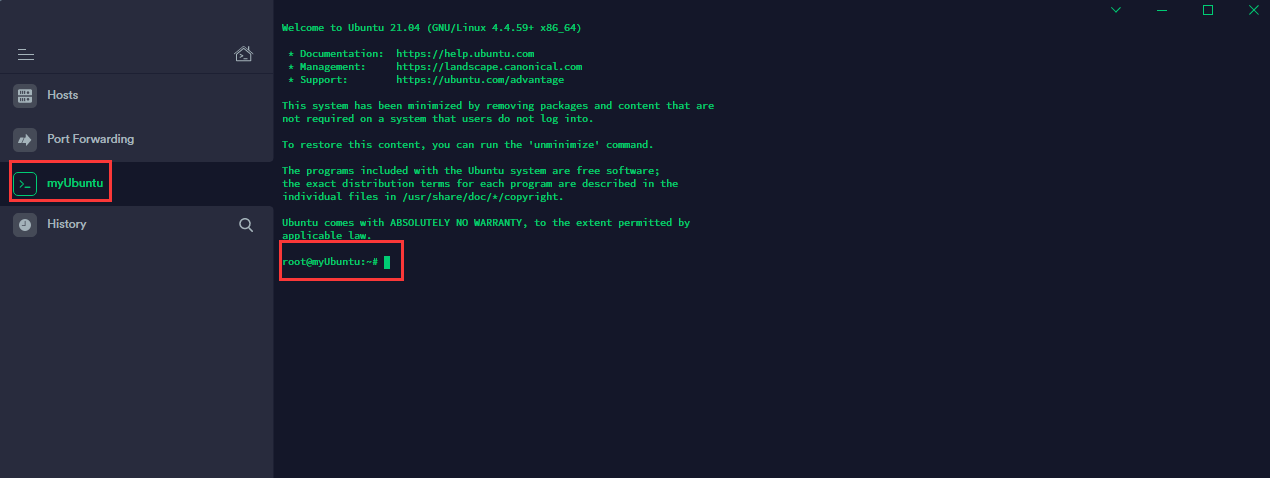 群晖NAS利用Docker安装最新版Ubuntu-21.04并远程访问