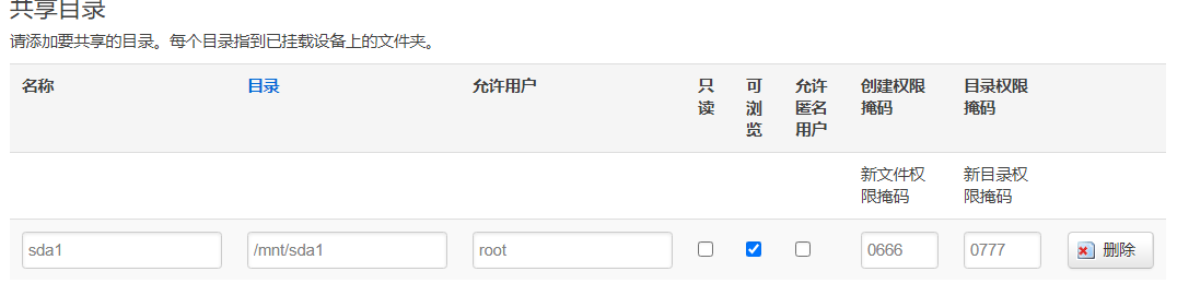 openwrt路由器samba拒绝访问